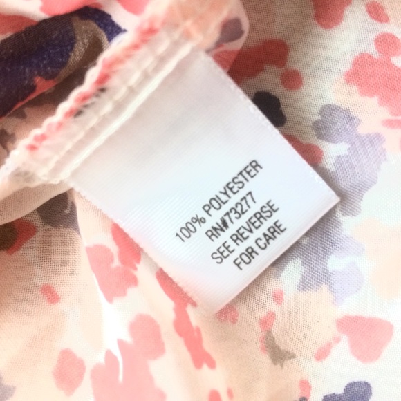 ELLE Chiffon Coral Top Size L. - Picture 5 of 5